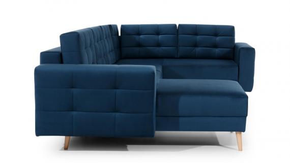 Foto SOFÁ CAMA CON ARCÓN REVERSIBLE FORMA DE U 320 CM X 202 CM ASGARD U GRIS POLIPIEL