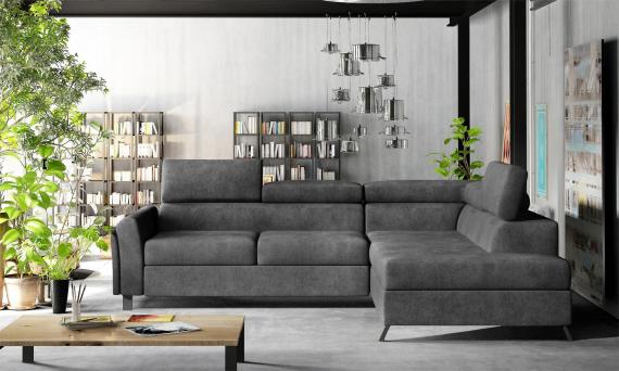 Photo Corner sofa - Kairos, Dark grey, 265x200