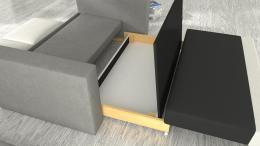 SOFÁ CAMA PEQUEÑO 2 PLAZAS 160 CM WAVE GRIS OSCURO
