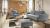 3-seater extendable sofa with armchair and pouf - Megis, Light Gray, 242cm