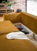 Photo 3-seater extendable sofa with armchair and pouf - Megis, Dark Gray, 242 cm