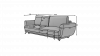 Photo 3-seater extendable sofa with armchair and pouf - Megis, Dark Gray, 242 cm