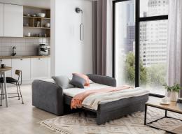 SOFÁ CAMA PEQUEÑO 2 PLAZAS 155 CM LAINE GRIS OSCURO