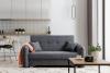 Foto SOFÁ CAMA PEQUEÑO 2 PLAZAS 155 CM LAINE GRIS OSCURO