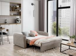 SOFÁ CAMA PEQUEÑO 2 PLAZAS 155 CM LAINE BEIGE