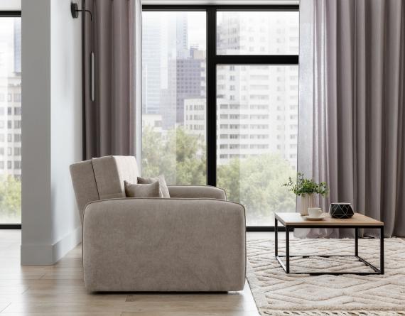 Foto SOFÁ CAMA PEQUEÑO 2 PLAZAS 155 CM LAINE BEIGE