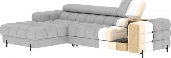 Foto SOFÁ CAMA CON ARCÓN I PATAS ALTAS 285 CM X 181 CM FELRO GRIS