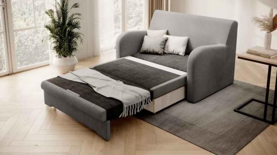 Foto SOFÁ CAMA PEQUEÑO 2 PLAZAS 130 CM ARIO GRIS