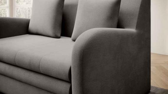 Foto SOFÁ CAMA PEQUEÑO 2 PLAZAS 130 CM ARIO GRIS