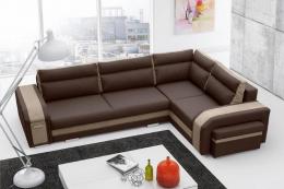 sofa cama ASSAN, Marrón/beige, 305x205