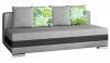 Foto SOFÁ CAMA EXTRAIBLE 195 CM CALIA GRIS TELA/NEGRO POLIPIEL