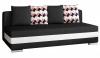 Foto SOFÁ CAMA EXTRAIBLE 195 CM CALIA NEGRO TELA/BLANCO POLIPIEL