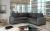 Sofa bed - Canis, fabric/faux leather, Gray/Gray, 235x235cm