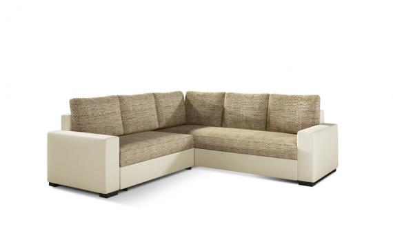 Photo Sofa bed - Canis, fabric/faux leather, Beige/Cream, 235x235cm