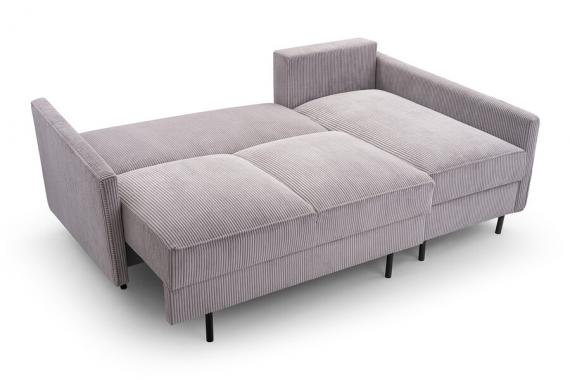Foto SOFÁ CAMA CON DOS ARCÓNES 220 CM X 137 CM ROBIN GRIS CLARO