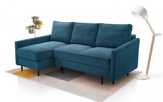 Foto SOFÁ CAMA CON DOS ARCÓNES 220 CM X 137 CM ROBIN AZUL