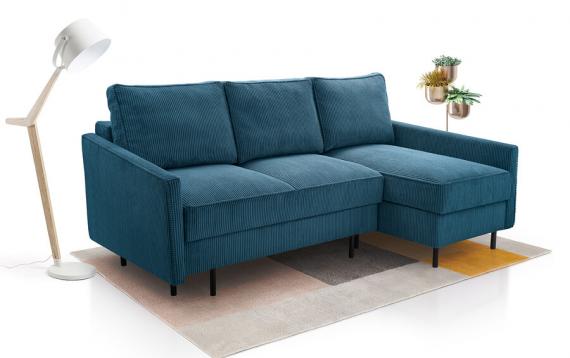 Foto SOFÁ CAMA CON DOS ARCÓNES 220 CM X 137 CM ROBIN AZUL