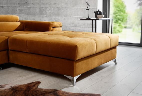Foto SOFÁ CAMA 281 CM X 205 CM RICARDO GRIS TELA/GRIS POLIPIEL