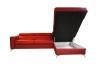 Photo Sofa bed with storage, genuine leather - MONDO, Red