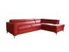 Photo Sofa bed with storage, genuine leather - MONDO, Red