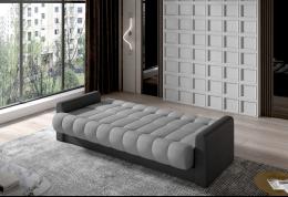 SOFÁ CAMA PLEGABLE COMPACTO 212 CM GARETT GRIS CLARO/GRIS OSCURO