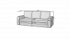 Foto SOFÁ CAMA EXTRAIBLE 220 CM INVERSA GRIS