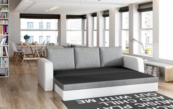 Foto SOFÁ CAMA EXTRAIBLE 220 CM INVERSA GRIS AZULADO