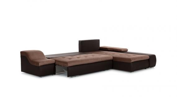 Foto SOFÁ CAMA CON ARCÓN 295 CM X 200 CM ONTARIO BEIGE POLIPIEL