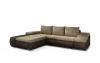 Foto SOFÁ CAMA CON ARCÓN 295 CM X 200 CM ONTARIO BEIGE TELA/MARRÓN POLIPIEL
