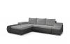 Foto SOFÁ CAMA CON ARCÓN 295 CM X 200 CM ONTARIO GRIS CLARO TELA/GRIS POLIPIEL