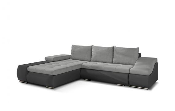 Foto SOFÁ CAMA CON ARCÓN 295 CM X 200 CM ONTARIO GRIS CLARO TELA/GRIS POLIPIEL