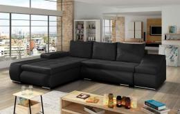 SOFÁ CAMA CON ARCÓN 295 CM X 200 CM ONTARIO NEGRO POLIPIEL