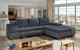 SOFÁ CAMA CON ARCÓN 295 CM X 200 CM ONTARIO AZUL/GRIS TELA