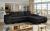 SOFÁ CAMA CON ARCÓN 295 CM X 200 CM ONTARIO NEGRO POLIPIEL