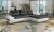 Диван-кровать - 275x180 - темно-серый/ткань -белый/экокожа - OTTAVIO