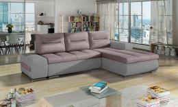 SOFÁ CAMA CON ARCÓN 275 CM X 180 CM OTTAVIO ROSA/GRIS TELA