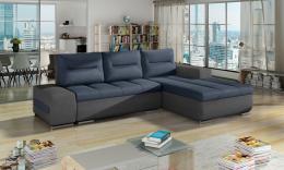 SOFÁ CAMA CON ARCÓN 275 CM X 180 CM OTTAVIO AZUL/GRIS TELA