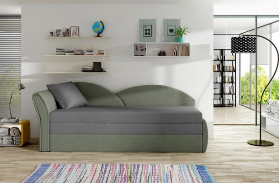 Photo Sofa bed for children - Aga, Olive/Brown, 218x80