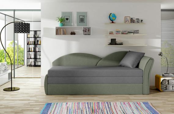 Photo Sofa bed for children - Aga, Olive/Brown, 218x80