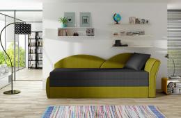 SOFÁ CAMA PARA NIÑOS AGA MOSTAZA/GRIS OSCURO
