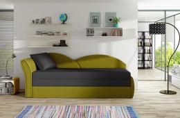 SOFÁ CAMA PARA NIÑOS AGA MOSTAZA/GRIS OSCURO