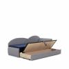 Photo Sofa bed for children - Aga, Pink/Grey, 218x80
