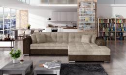 SOFÁ CAMA 295 CM X 195 CM SORENTO BEIGE/MARRÓN TELA