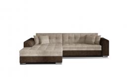 SOFÁ CAMA 295 CM X 195 CM SORENTO BEIGE/MARRÓN TELA