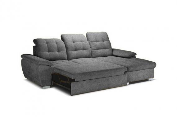 Foto SOFÁ CAMA CON ARCÓN CON RESPALDO ALTO REPOSACABEZAS RECLINABLES 258 CM X 164 CM OLIVIA GRIS