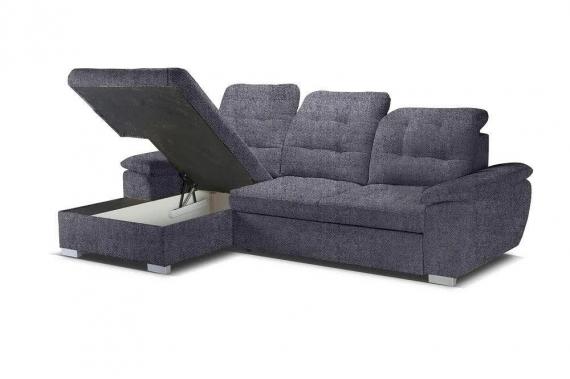 Foto SOFÁ CAMA CON ARCÓN CON RESPALDO ALTO REPOSACABEZAS RECLINABLES 258 CM X 164 CM OLIVIA GRIS