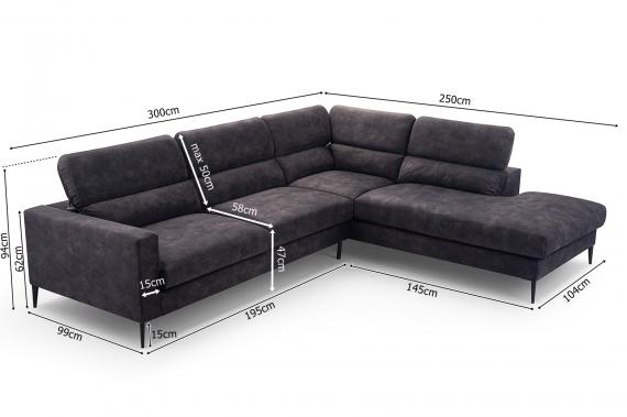 Photo Chaise longue sofa - 300x250 - Jezzi - Blue