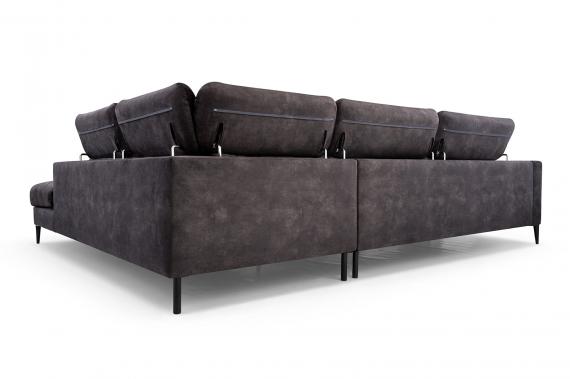 Photo Chaise longue sofa 300x250cm - Jezzi - Light gray