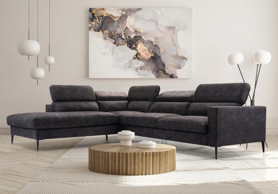 Photo Chaise longue sofa - 300x250cm - Jezzi - Brown