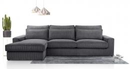 SOFÁ GRANDE 308 CM X 176 CM CLEO GRIS OSCURO